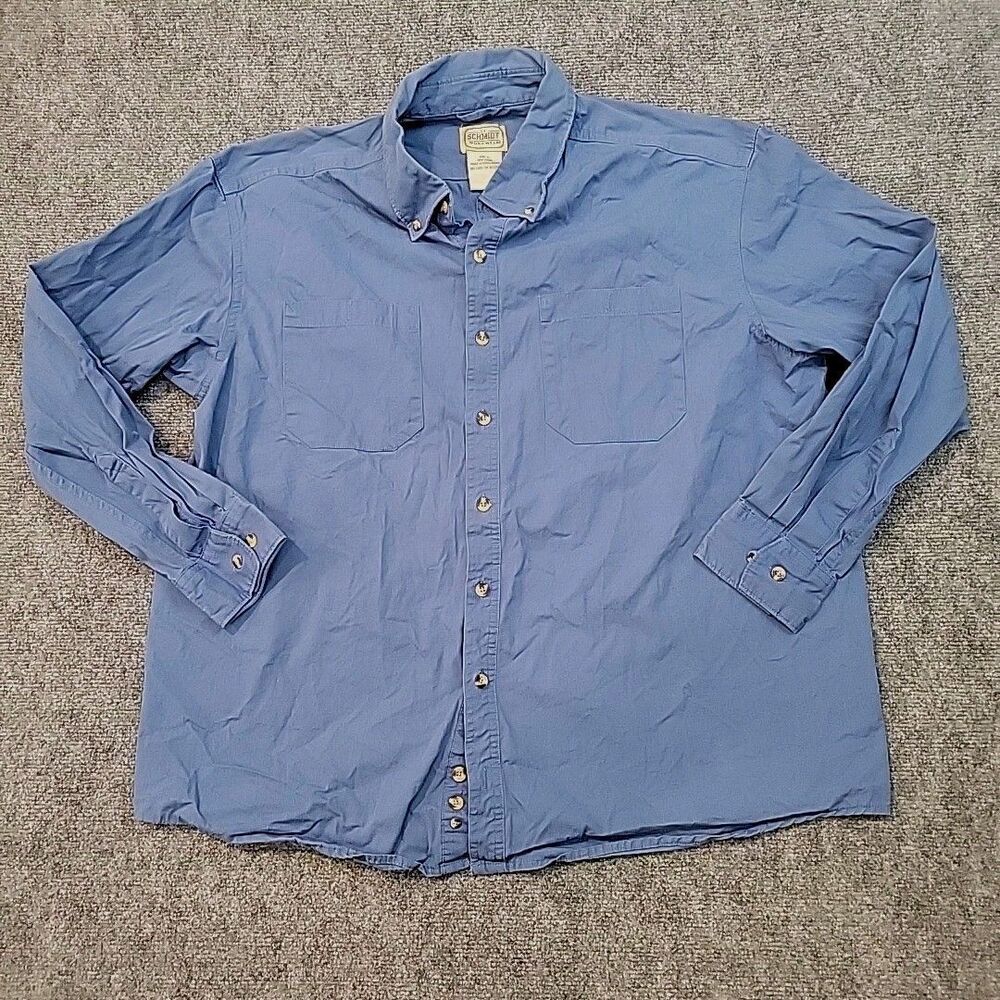 C.E. Schmidt Workwear Cotton Blue Size XL Casual Button-Down Shirt